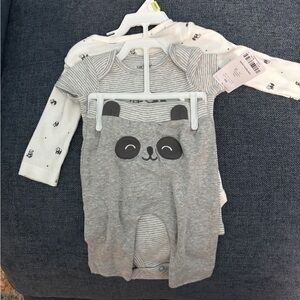 Carter's Gray and White Panda Kids Matching Set
